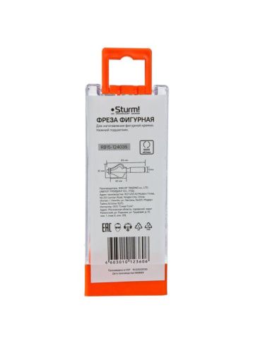 Фреза фигурная с подшипником dxhxl 35x40x89 мм, хв.12  Sturm-Tehinstrument