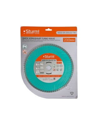 Алмазный диск, сухая/влажная резка Turbo Wave 230мм  Sturm-Tehinstrument