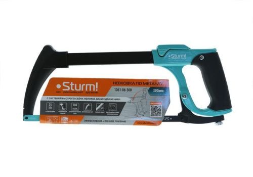 Ножовка по металлу, 300 мм, дополнит. упор, мгновенное снятие полотна,  Sturm-Tehinstrument