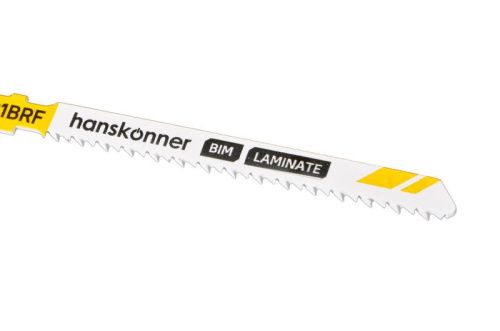 Пилки для лобзика по ламинату 2шт, T101BRF (пласт.,фибер.3-30мм) Hanskonner-Tehinstrument