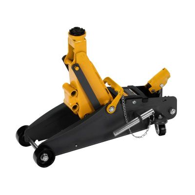 Домкрат гидравлический подкатной с фиксатором, 2,8 т, 135-385 мм, в кейсе Denzel-Tehinstrument