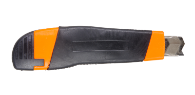 Нож с выдвижным лезвием 18 мм, двухкомпонентный корпус, металлическая направляющая, винтовой фиксатор, Вихрь-Tehinstrument