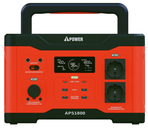 Аккумуляторная портативная электростанция A-IPOWER APS1800, A-iPower-Tehinstrument