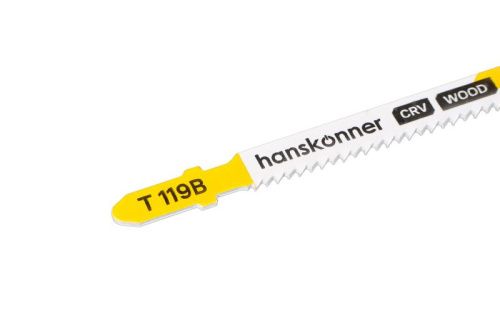 Пилки для лобзика по дереву 2шт, T119B (дерево, фанера 3-20мм) Hanskonner-Tehinstrument