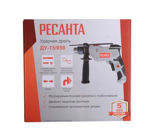 Дрель ударная Ресанта ДУ-15/850-Tehinstrument