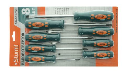 Набор отверток 8 шт, CrV  Sturm-Tehinstrument
