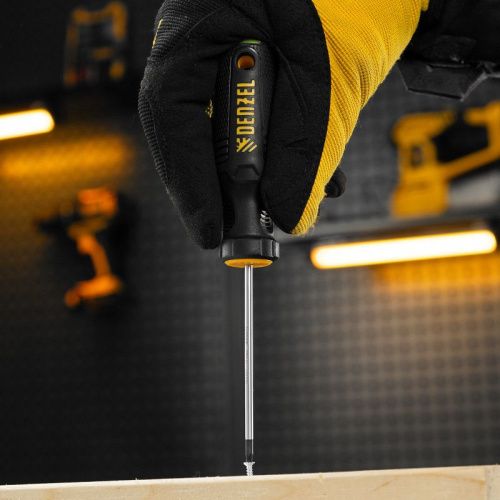 Отвертка, PZ0x75 мм, S2, 3к рукоятка Denzel-Tehinstrument