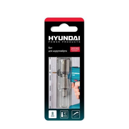 Бит магнитный для шуруповерта шестигранный ключ HYUNDAI 8х42mm 203302-Tehinstrument