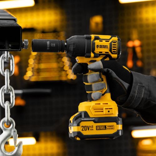 Бесщеточный аккумуляторный ударный гайковерт Denzel CIWH-BL-20-500, Li-Ion, 20 В-Tehinstrument