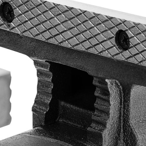 Тиски слесарные BVH-125, 125 мм, поворотные, стальная направляющая, с наковальней //Denzel-Tehinstrument