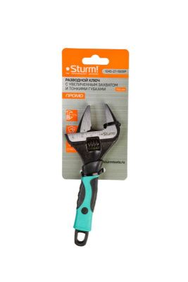 Разводной ключ с тонкими губками, 150 мм, зев 34мм, фосфатированный,  Sturm-Tehinstrument