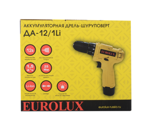 Дрель-шуруповерт Eurolux ДА-12/1Li-Tehinstrument