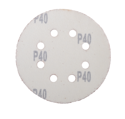 Круги шлифовальные на липучке 125мм, P40, 8 отв. (5 шт) Вихрь-Tehinstrument