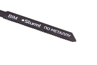 Пилки для лобзика по металлу T118A, 5 шт, 76х51мм, шаг зуба 1,2мм, прямолинейный чистый рез, BIM,  Sturm-Tehinstrument
