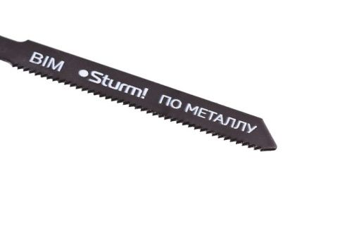 Пилки для лобзика по металлу T118A, 5 шт, 76х51мм, шаг зуба 1,2мм, прямолинейный чистый рез, BIM,  Sturm-Tehinstrument