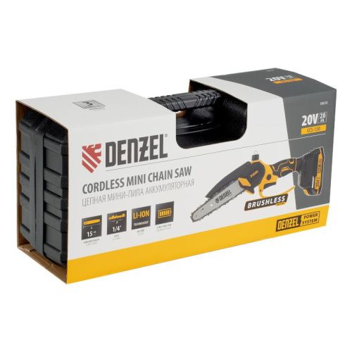 Цепная мини-пила аккумуляторная Denzel CCS-150 бесщеточная-Tehinstrument