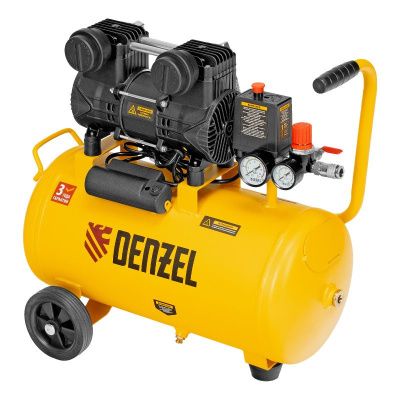Малошумный безмасляный компрессор Denzel DLP-950/24-Tehinstrument