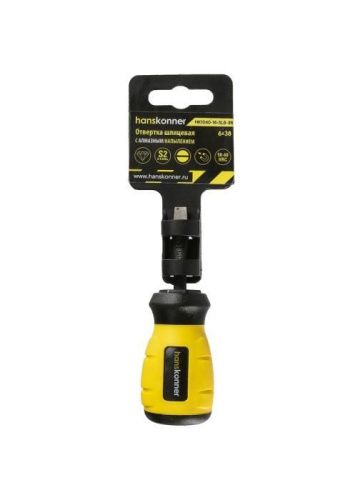 Отвертка шлицевая, SL 6x38, алмазный наконечник, S2, Hanskonner-Tehinstrument