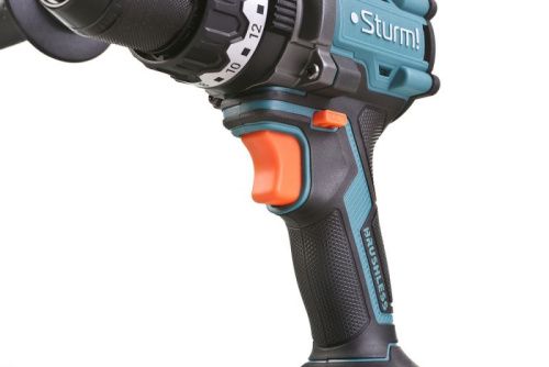 CD1655BLI Дрель аккумуляторная ударн.  Sturm, б/щ 18В, 1BatterySystem, 130Нм, 1х4.0Ач, кейс-Tehinstrument