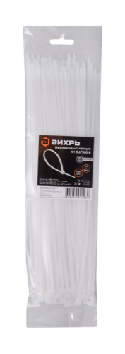 Хомуты нейлоновые (стяжки) белые 100 шт. Вихрь 3,6*300 Б-Tehinstrument