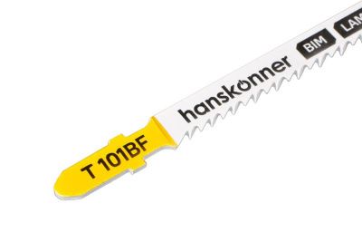 Пилки для лобзика по ламинату 2шт, T101BF (дер,пласт.,фибер.3-30мм) Hanskonner-Tehinstrument
