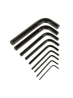 Набор шестигранных ключей 1, 5-10 мм, CrV, 9 шт, короткие  Sturm-Tehinstrument