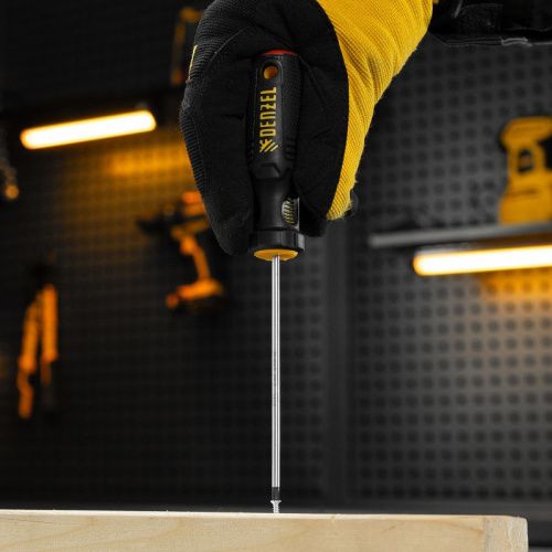 Отвертка, PH0х100 мм, S2, 3к рукоятка Denzel-Tehinstrument