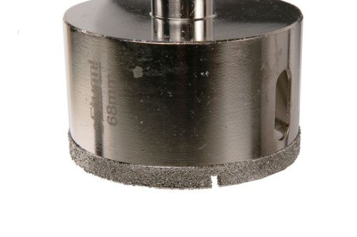 Коронка алмазная по керамограниту 68 х 70 мм,3гр. Хв., с центрир. Cверл.  Sturm-Tehinstrument