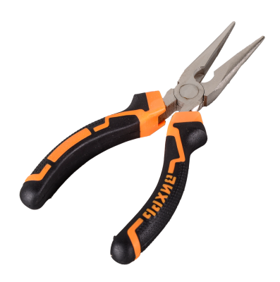 Длинногубцы прямые Вихрь, 160 мм, никелированные, двухкомпонентные рукоятки-Tehinstrument