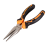 Длинногубцы прямые Вихрь, 160 мм, никелированные, двухкомпонентные рукоятки-Tehinstrument