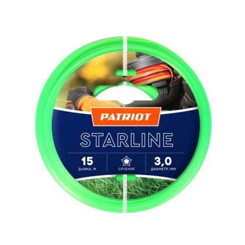 Леска Starline D 3,0 мм L 15 м (звезда, зеленая), Patriot-Tehinstrument