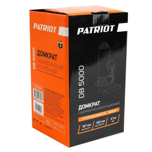 Домкрат бутылочный Patriot DB 5000 5 T-Tehinstrument