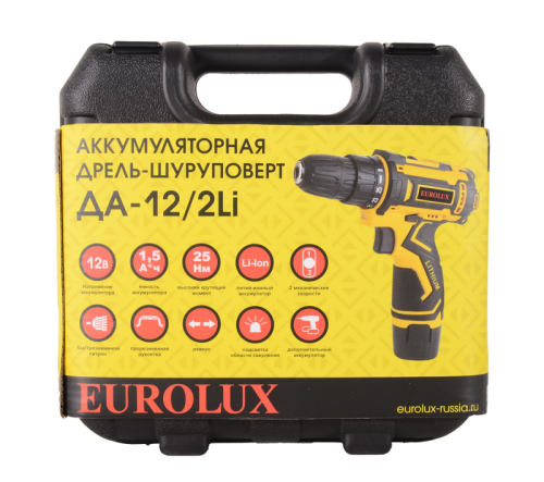 Дрель-шуруповерт Eurolux ДА-12/2Li-Tehinstrument