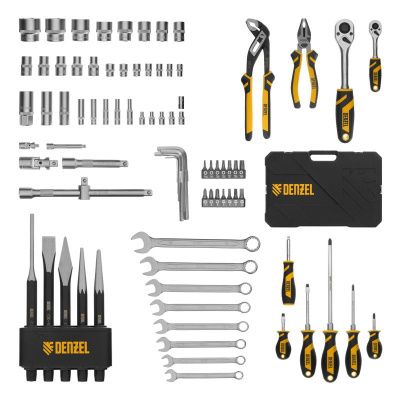 Набор инструментов 84 предмета Denzel, пластиковый кейс-Tehinstrument