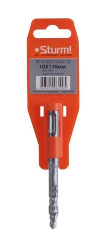 Бур SDS+ 10X110 мм СПИРАЛЬ S4 (ДВОЙНАЯ СПИРАЛЬ) НАКОНЕЧ. ИЗ ТВЕРД. ПЛАСТИНЫ ВК8, Sturm-Tehinstrument