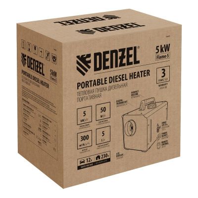 Дизельная тепловая портативная пушка Denzel Flame-5-Tehinstrument