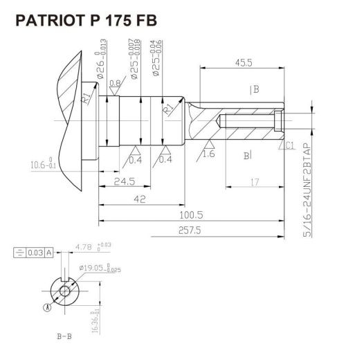 Двигатель бензиновый Patriot P 175 FB-Tehinstrument
