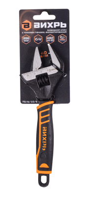 Разводной ключ с тонкими губками, фосфатированный, 200 мм, Вихрь-Tehinstrument