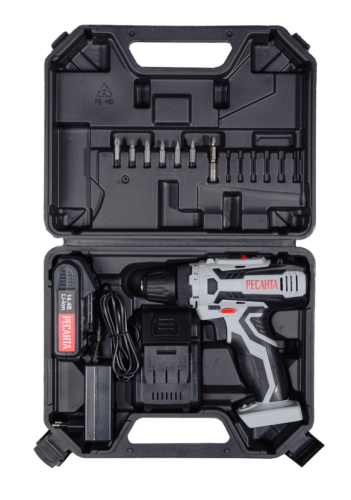 Дрель-шуруповерт аккумуляторная Ресанта ДА-14-2ЛК-Tehinstrument