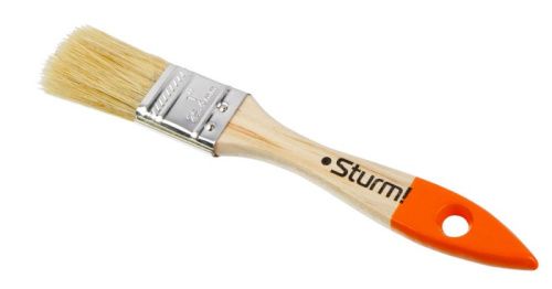 Кисть плоская "Практик" 1" (25мм), натуральная щетина, деревянная ручка,  Sturm PROMO-Tehinstrument