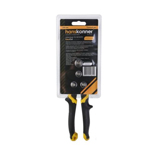 Ножницы по металлу, 250 мм, правый рез, усиленные, СrMо, Hanskonner-Tehinstrument