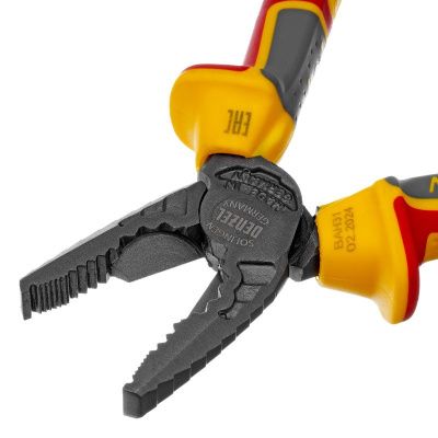 Плоскогубцы комбинированные, диэлектрические трехкомпонентные рукоятки до 1000 В, 165 мм Denzel-Tehinstrument