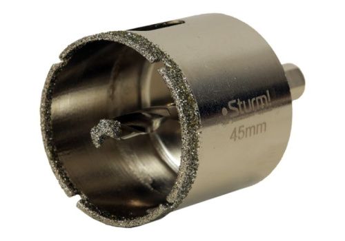 Коронка алмазная по керамограниту 45 х 70 мм,3гр. Хв., с центрир. Cверл.  Sturm-Tehinstrument