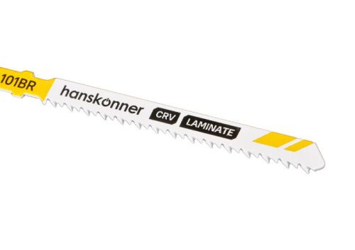 Пилки для лобзика по ламинату 2шт, T101BR (дер,ДСП,фанера 3-30мм) Hanskonner-Tehinstrument