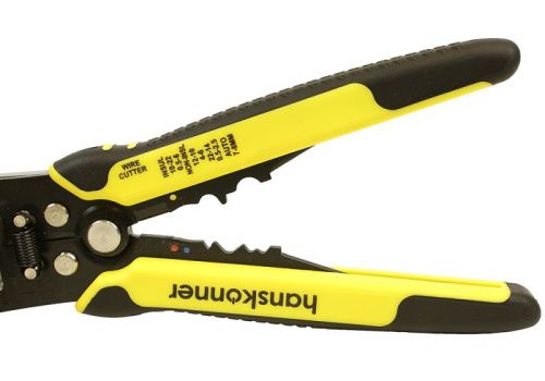 Щипцы для зачистки электропроводов, кримпер, 210мм, Hanskonner-Tehinstrument