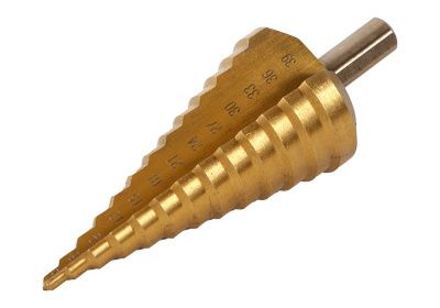 Сверло ступенчатое по металлу 4-39мм шаг 3мм HSS+TIN прямое  Sturm-Tehinstrument