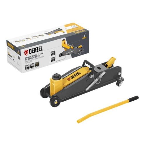 Домкрат гидравлический подкатной с фиксатором, 3 т, 150-532 мм, SUV/ Denzel-Tehinstrument