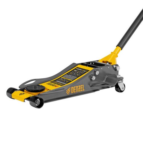Домкрат гидравлический подкатной, 3 т, 75-500 мм, быстрый подъем, низкий подхват, проф. Denzel-Tehinstrument