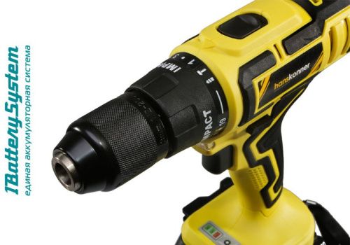 Аккумуляторный шуруповерт Hanskonner HCD1855RI 1BatterySystem-Tehinstrument