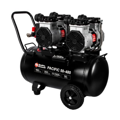 Компрессор поршневой безмасляный QUATTRO ELEMENTI PACIFIC 50-480-Tehinstrument
